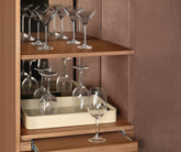 Buy Astrelli Drinks Cabinet - Brushed Antique Finished Brass Fretwork Detailing - Madheke