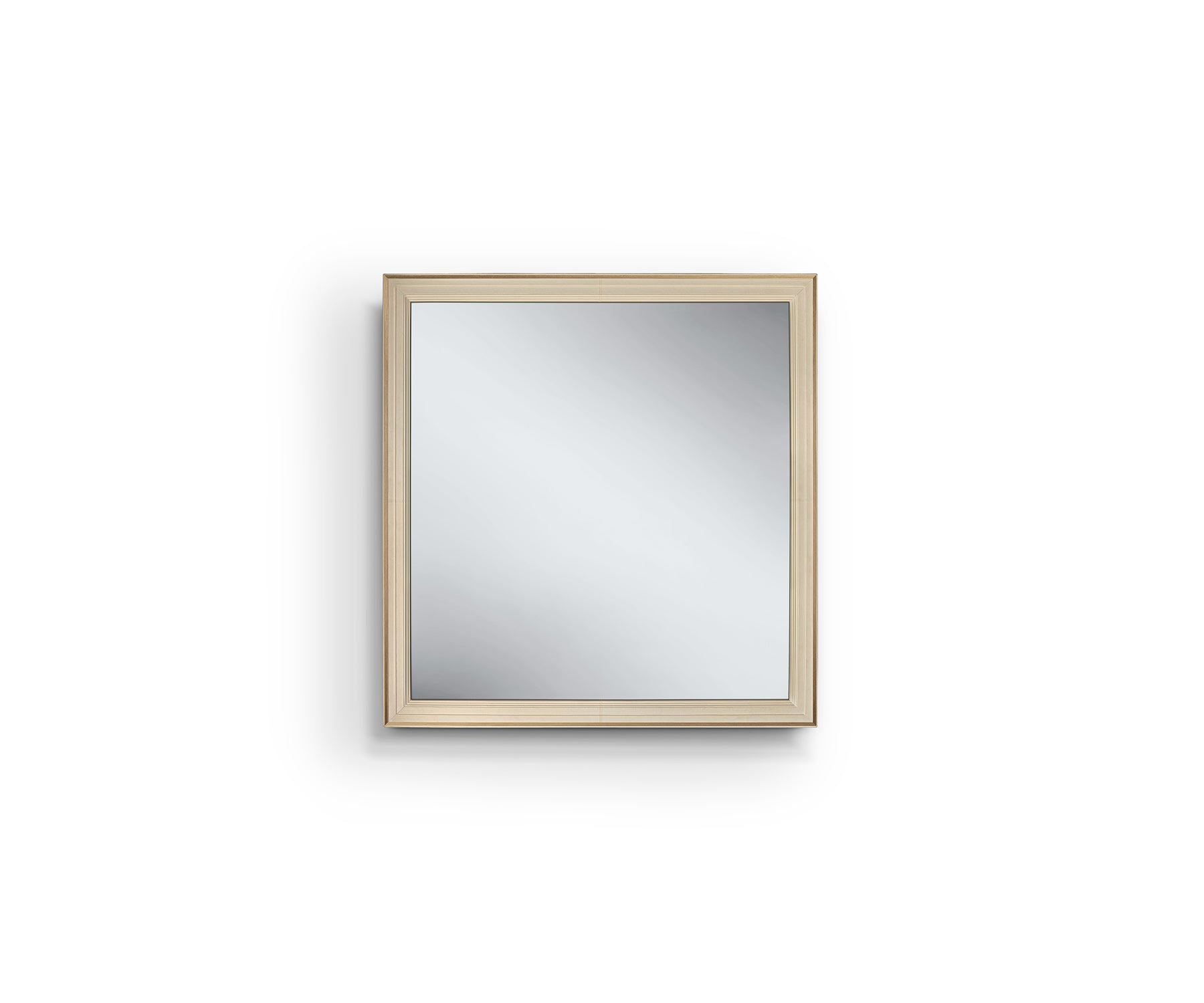 Buy Astrelli Wall Mirror - Leather Mirror Frame with Brushed Antique Brass - Madheke