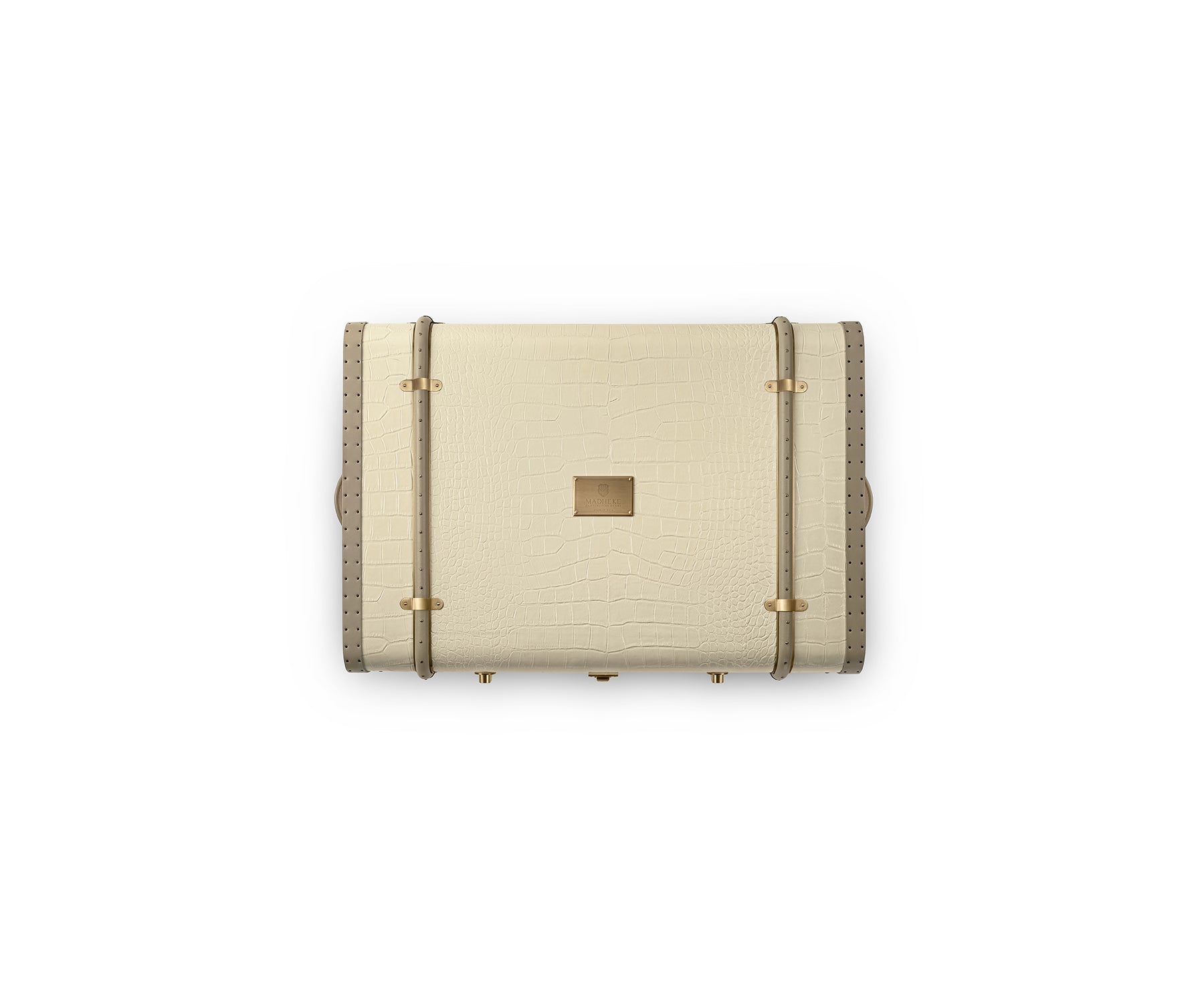 Buy Coco Accent Trunk Medium Beige - Leather Handles - Madheke