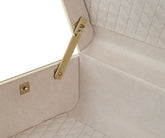 Buy Coco Accent Trunk Medium Beige - Fabric Lined with a Quilted Diamond Detail - Madheke