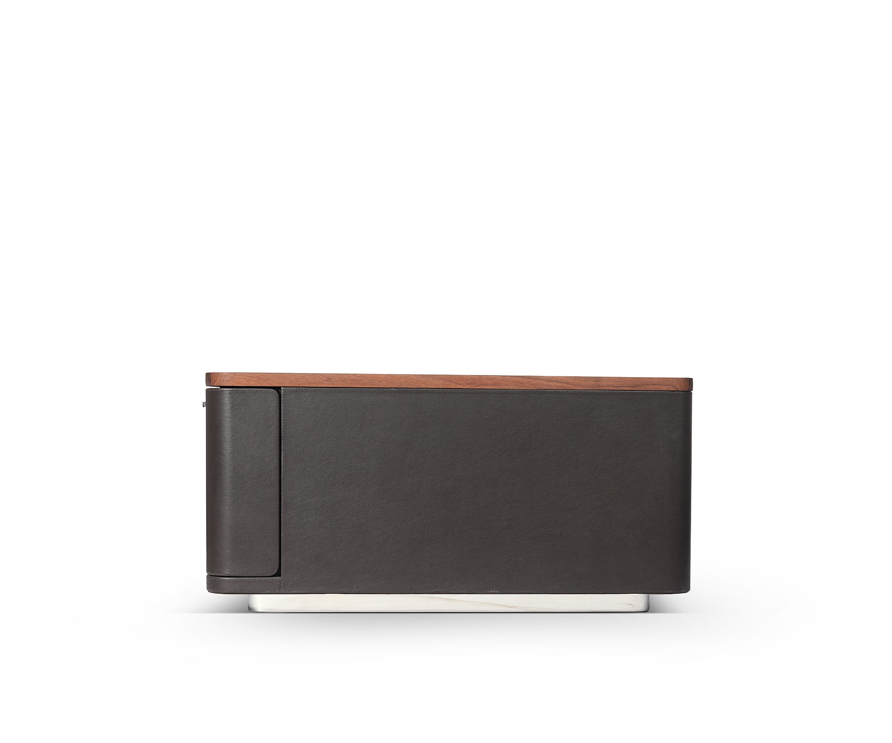 Field Side Table - Leather & Wood Finish - Madheke