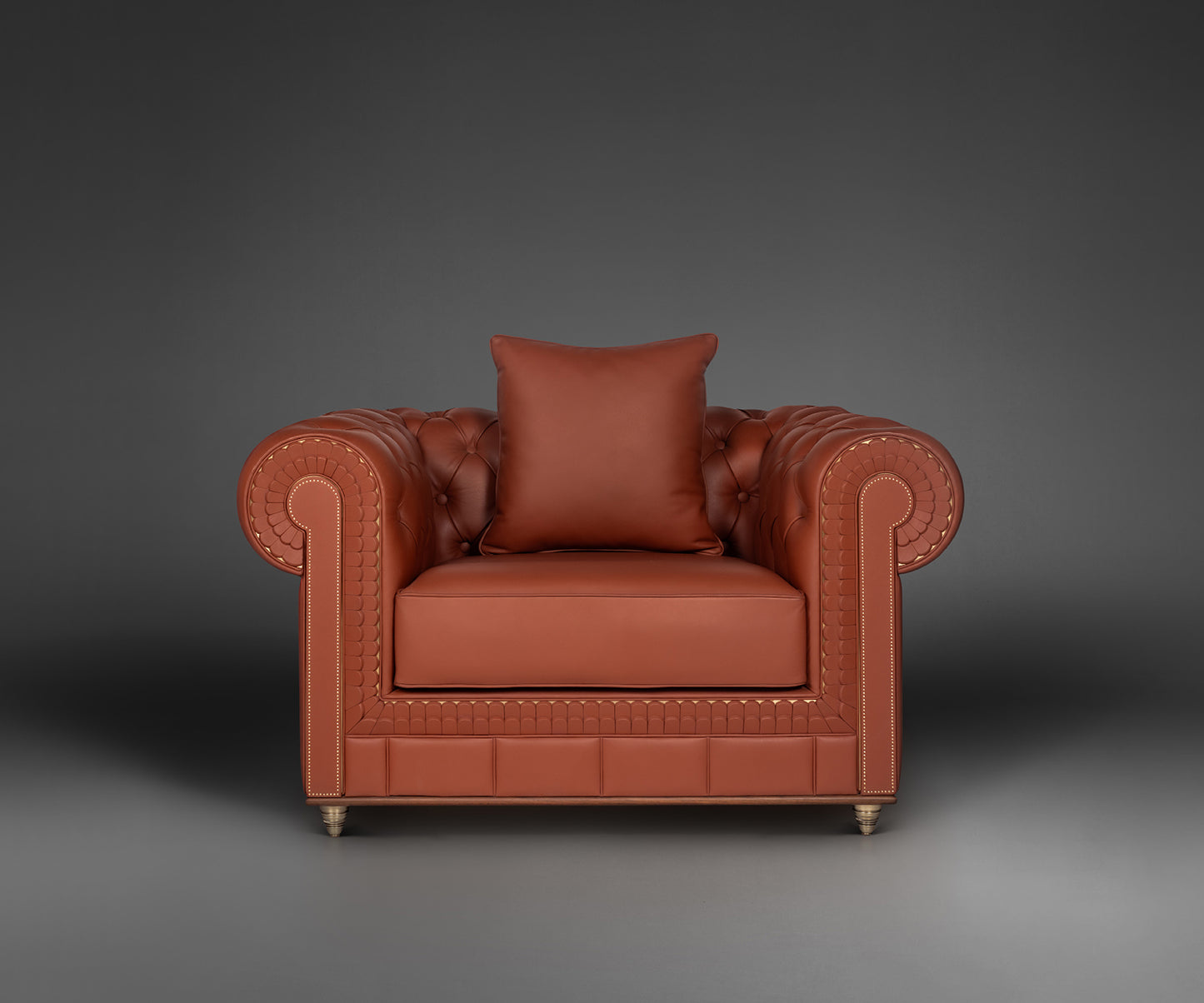 Fitz Chesterfield Sofa, Single Seater