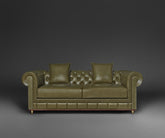 Fitz Chesterfield Sofa 2 Seater, Green
