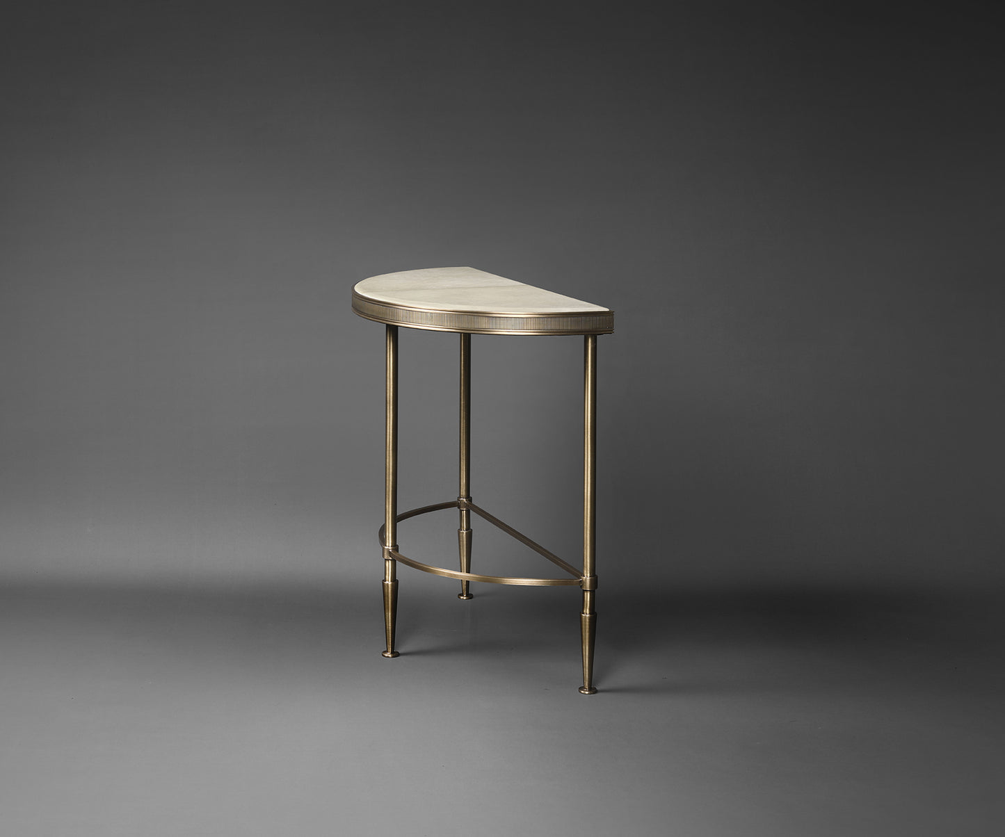 Mandel Half Moon Side Table